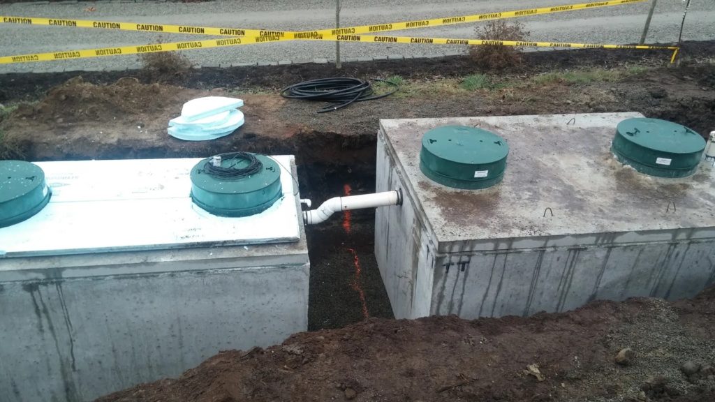 Galcon Septic Tank and Concrete Pump Chamber installation in Parksville