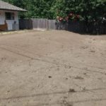 Septic field with above grade sand mound ready for grass seed in Qualicum Beach, BC
